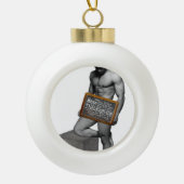 SlipperyJoe's Thanksgiving man, hete zes-pack buis Keramische Bal Ornament (Voorkant)