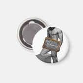 SlipperyJoe's Thanksgiving man, hete zes-pack buis Magneet (Voorkant / Achterkant)