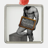 SlipperyJoe's Thanksgiving man, hete zes-pack buis Metalen Ornament (Voorkant)