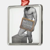 SlipperyJoe's Thanksgiving man, hete zes-pack buis Metalen Ornament (Links)