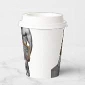 SlipperyJoe's Thanksgiving man, hete zes-pack buis Papieren Bekers (Rechts)