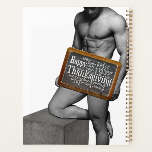 SlipperyJoe's Thanksgiving man, hete zes-pack buis Planner (Achterkant)