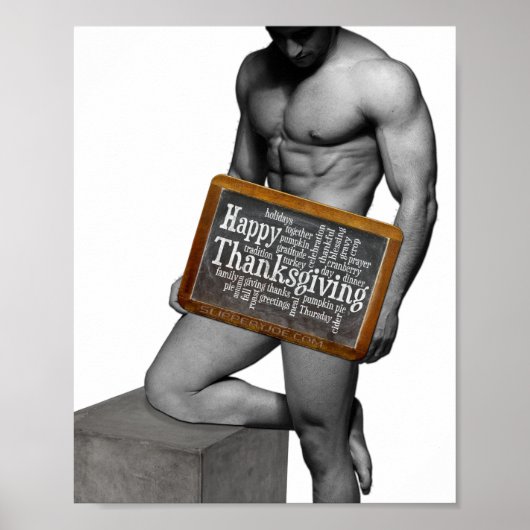 SlipperyJoe's Thanksgiving man, hete zes-pack buis Poster (Voorkant)