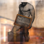 SlipperyJoe's Thanksgiving man, hete zes-pack buis Raamsticker (Vel 2)