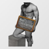 SlipperyJoe's Thanksgiving man, hete zes-pack buis Raamsticker (Vel)