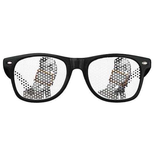 SlipperyJoe's Thanksgiving man, hete zes-pack buis Retro Zonnebril (Voorkant)