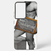 SlipperyJoe's Thanksgiving man, hete zes-pack buis Samsung Galaxy Hoesje (Achterkant)