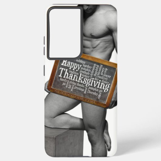 SlipperyJoe's Thanksgiving man, hete zes-pack buis Samsung Galaxy Hoesje (Achterkant)