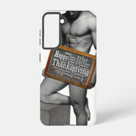 SlipperyJoe's Thanksgiving man, hete zes-pack buis Samsung Galaxy Hoesje