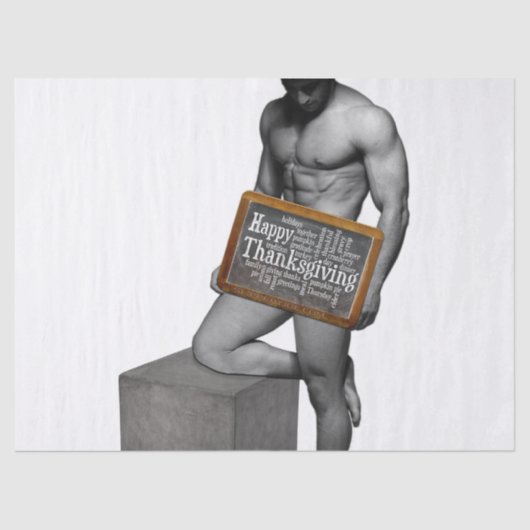 SlipperyJoe's Thanksgiving man, hete zes-pack buis Tissuepapier (Voorkant)