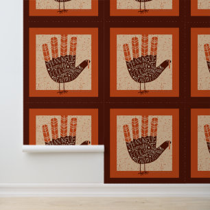 SlipperyJoe's Thanksgiving speelse kalkoen illustr Behang