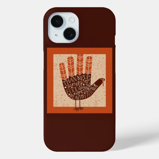 SlipperyJoe's Thanksgiving speelse kalkoen illustr Case-Mate iPhone Case (Achterkant)