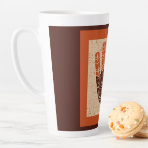 SlipperyJoe's Thanksgiving speelse kalkoen illustr Latte Mok