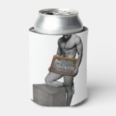 SlipperyJoe's Thanksgiving traditie gespierde man Blikjeskoeler (Blikje Voorkant)