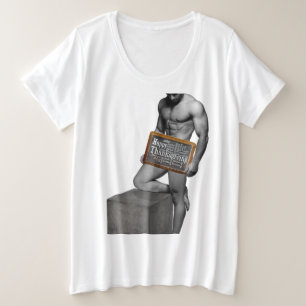 SlipperyJoe's Thanksgiving-traditie gespierde mann Grote Maat T-shirt