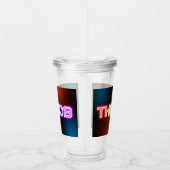 SlipperyJoe's throb regenboogachtige gradiënt dik  Acryl Drinkbeker (Rechts)