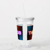 SlipperyJoe's throb regenboogachtige gradiënt dik  Acryl Drinkbeker