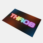 SlipperyJoe's throb regenboogachtige gradiënt dik  Deurmat (Schuin)