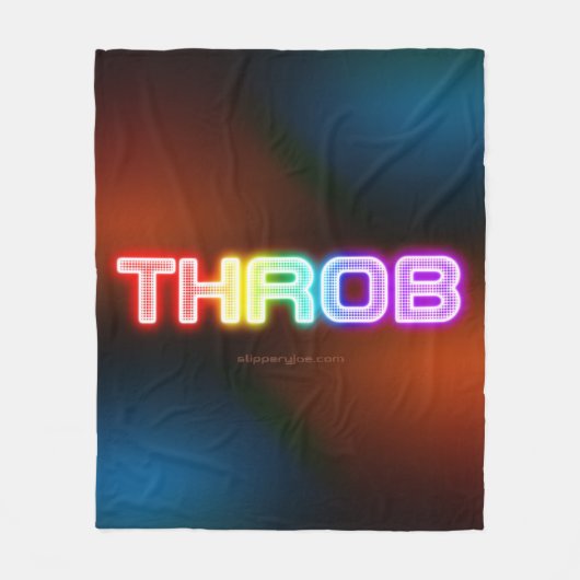 SlipperyJoe's throb regenboogachtige gradiënt dik  Fleece Deken (Voorkant)