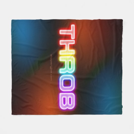 SlipperyJoe's throb regenboogachtige gradiënt dik  Fleece Deken (Voorkant (Horizontaal))