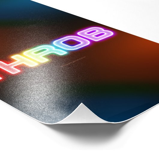 SlipperyJoe's throb regenboogachtige gradiënt dik  Foto Afdruk (Hoek)