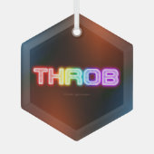 SlipperyJoe's throb regenboogachtige gradiënt dik Glas Ornament (Voorkant)