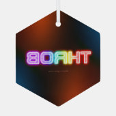 SlipperyJoe's throb regenboogachtige gradiënt dik Glas Ornament (Achterkant)