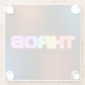 SlipperyJoe's throb regenboogachtige gradiënt dik  Glazen Onderzetter (Achterkant)