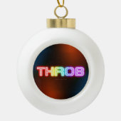 SlipperyJoe's throb regenboogachtige gradiënt dik  Keramische Bal Ornament (Voorkant)