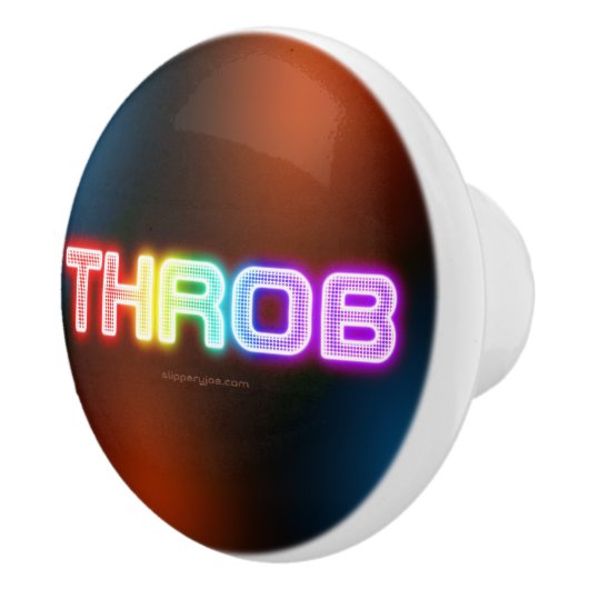 SlipperyJoe's throb regenboogachtige gradiënt dik  Keramische Knop (Rechts)