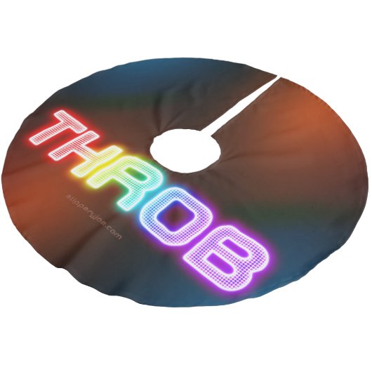 SlipperyJoe's throb regenboogachtige gradiënt dik  Kerstboom Rok (Gekanteld)