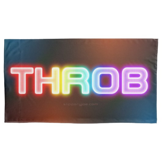 SlipperyJoe's throb regenboogachtige gradiënt dik  Kussensloop (Voorkant)