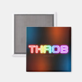 SlipperyJoe's throb regenboogachtige gradiënt dik  Magneet (Voorkant / Achterkant)