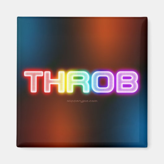 SlipperyJoe's throb regenboogachtige gradiënt dik  Magneet (Voorkant)