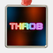 SlipperyJoe's throb regenboogachtige gradiënt dik Metalen Ornament (Voorkant)