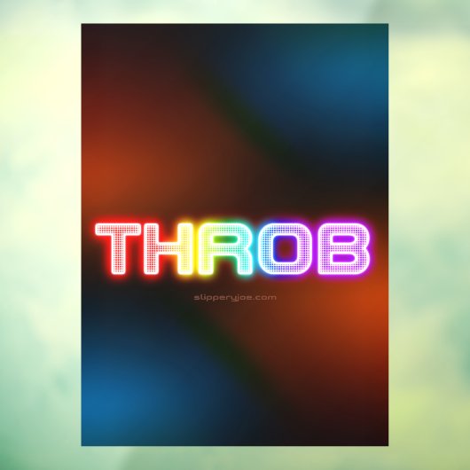SlipperyJoe's throb regenboogachtige gradiënt dik  Raamsticker (Vel 3)