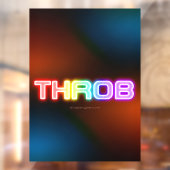 SlipperyJoe's throb regenboogachtige gradiënt dik  Raamsticker (Vel 2)