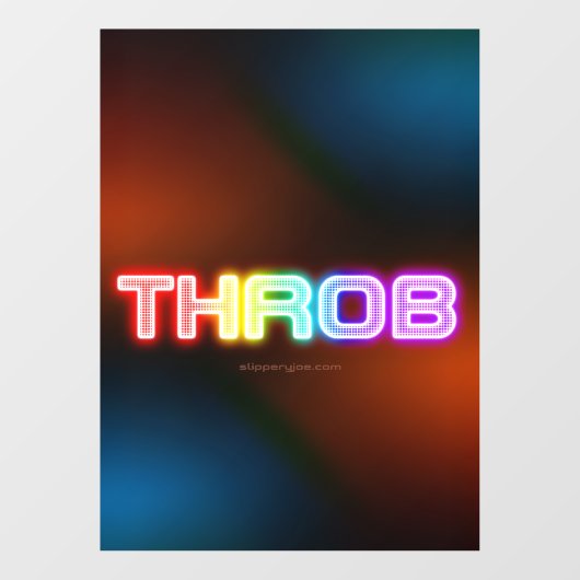 SlipperyJoe's throb regenboogachtige gradiënt dik Raamsticker (Vel)
