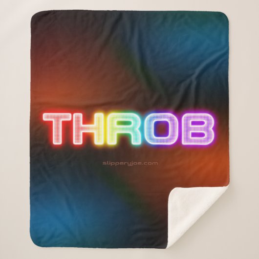 SlipperyJoe's throb regenboogachtige gradiënt dik Sherpa Deken (Voorkant)