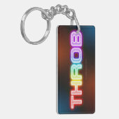 SlipperyJoe's throb regenboogachtige gradiënt dik Sleutelhanger (Voorkant Links)