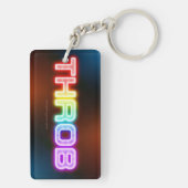 SlipperyJoe's throb regenboogachtige gradiënt dik Sleutelhanger (achterkant)