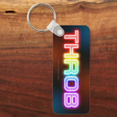 SlipperyJoe's throb regenboogachtige gradiënt dik Sleutelhanger (Voorkant)