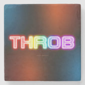 SlipperyJoe's throb regenboogachtige gradiënt dik  Stenen Onderzetter (Voorkant)