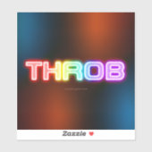 SlipperyJoe's throb regenboogachtige gradiënt dik  Sticker (Vel)
