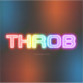 SlipperyJoe's throb regenboogachtige gradiënt dik  Sticker (Voorkant)