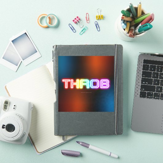 SlipperyJoe's throb regenboogachtige gradiënt dik  Sticker (iPad Cover)