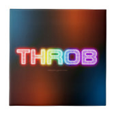 SlipperyJoe's throb regenboogachtige gradiënt dik  Tegeltje (Voorkant)