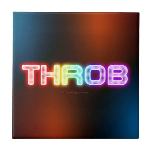 SlipperyJoe's throb regenboogachtige gradiënt dik  Tegeltje (Voorkant)