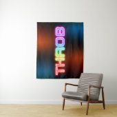 SlipperyJoe's throb regenboogachtige gradiënt dik  Wandkleed (In situ)