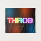 SlipperyJoe's throb regenboogachtige gradiënt dik  Wandkleed (Voorkant (horizontaal))